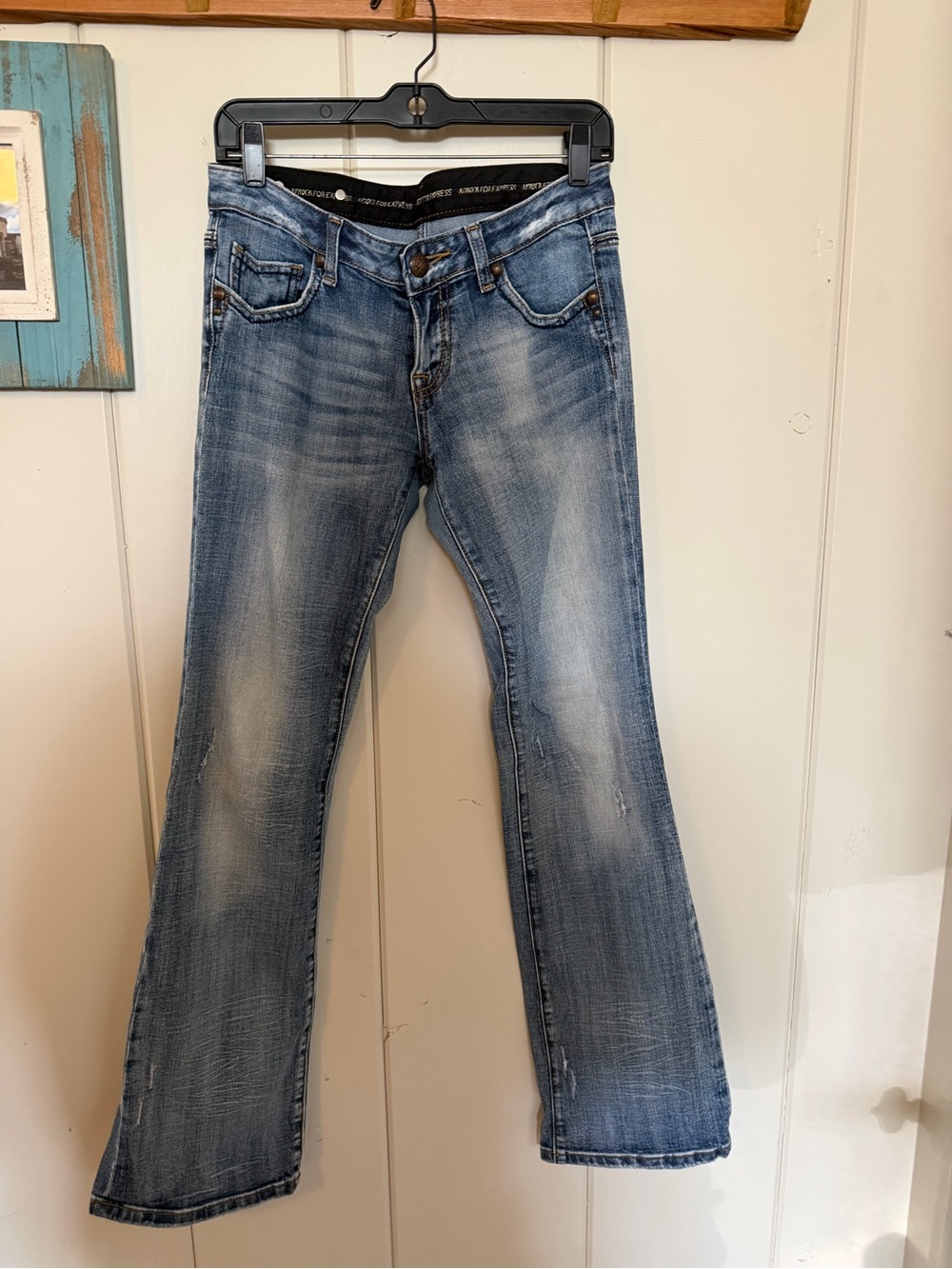 ReRock for Express Jeans Women’s 4R Low Rise Bootcut Y2K Embroidered 30x32.5